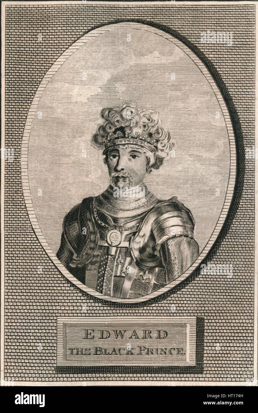 Edward the Black Prince, 1793. Artist: Unknown. Stock Photo