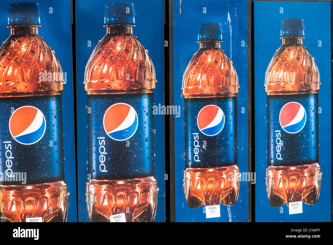 Fort Wayne - Circa April 2017: Pepsi and PepsiCo Vending Machines Awaiting Repair. Pepsi is one of the largest beverage producers in the world I Stock Photo