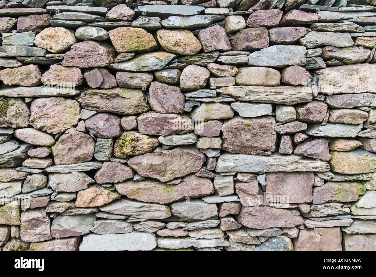 Dry stone wall Stock Photo