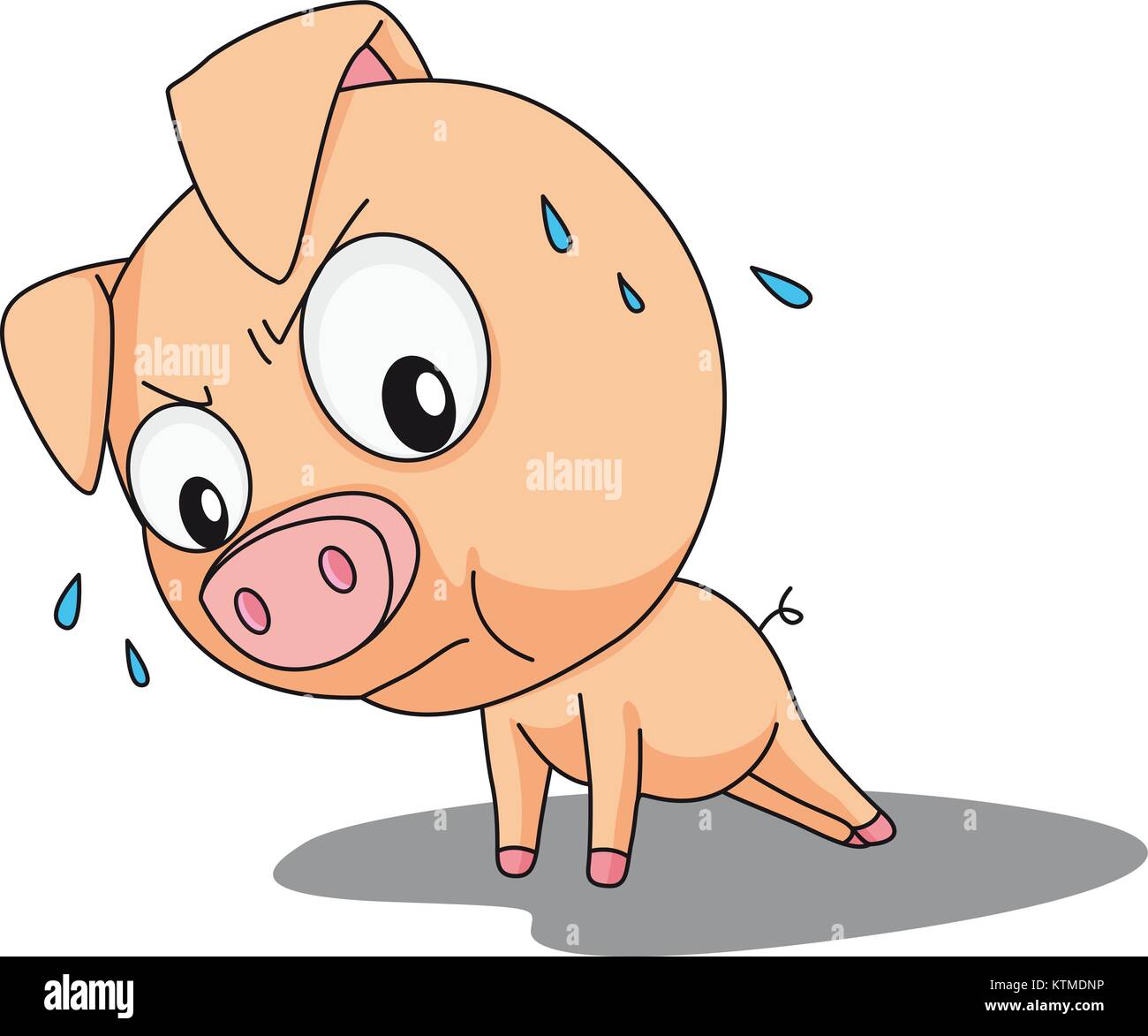 Illustration of a comical pig Stock Vector