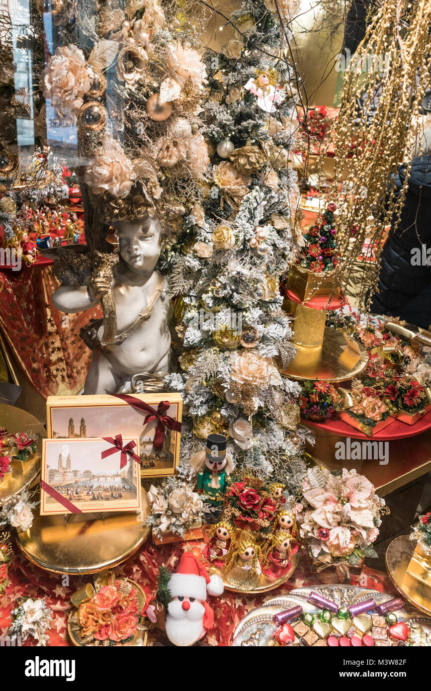 Confiserie Teuscher, shop window, swiss chocolate shop, Zurich, switzerland Stock Photo