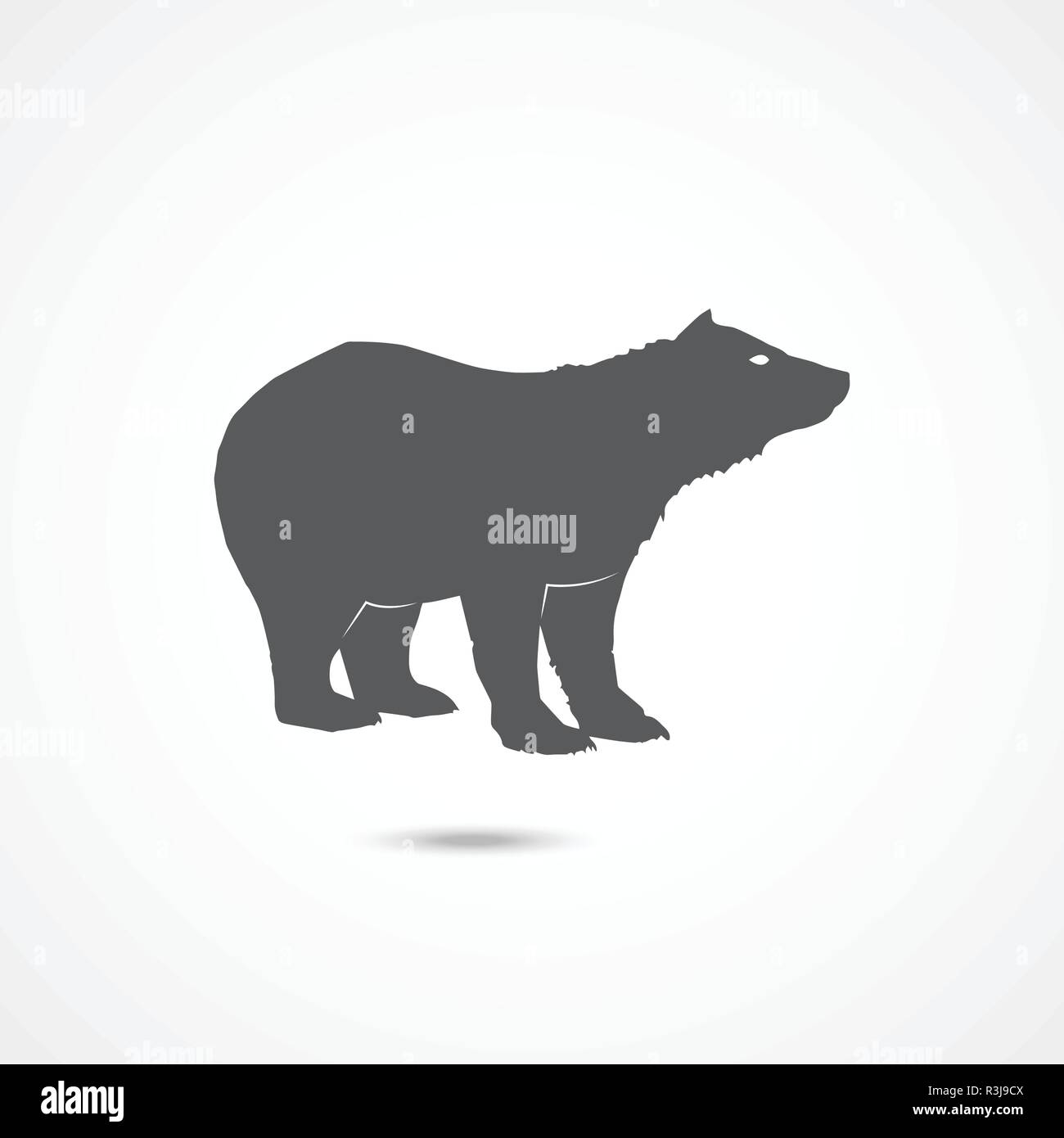 Bear flat icon Stock Vector