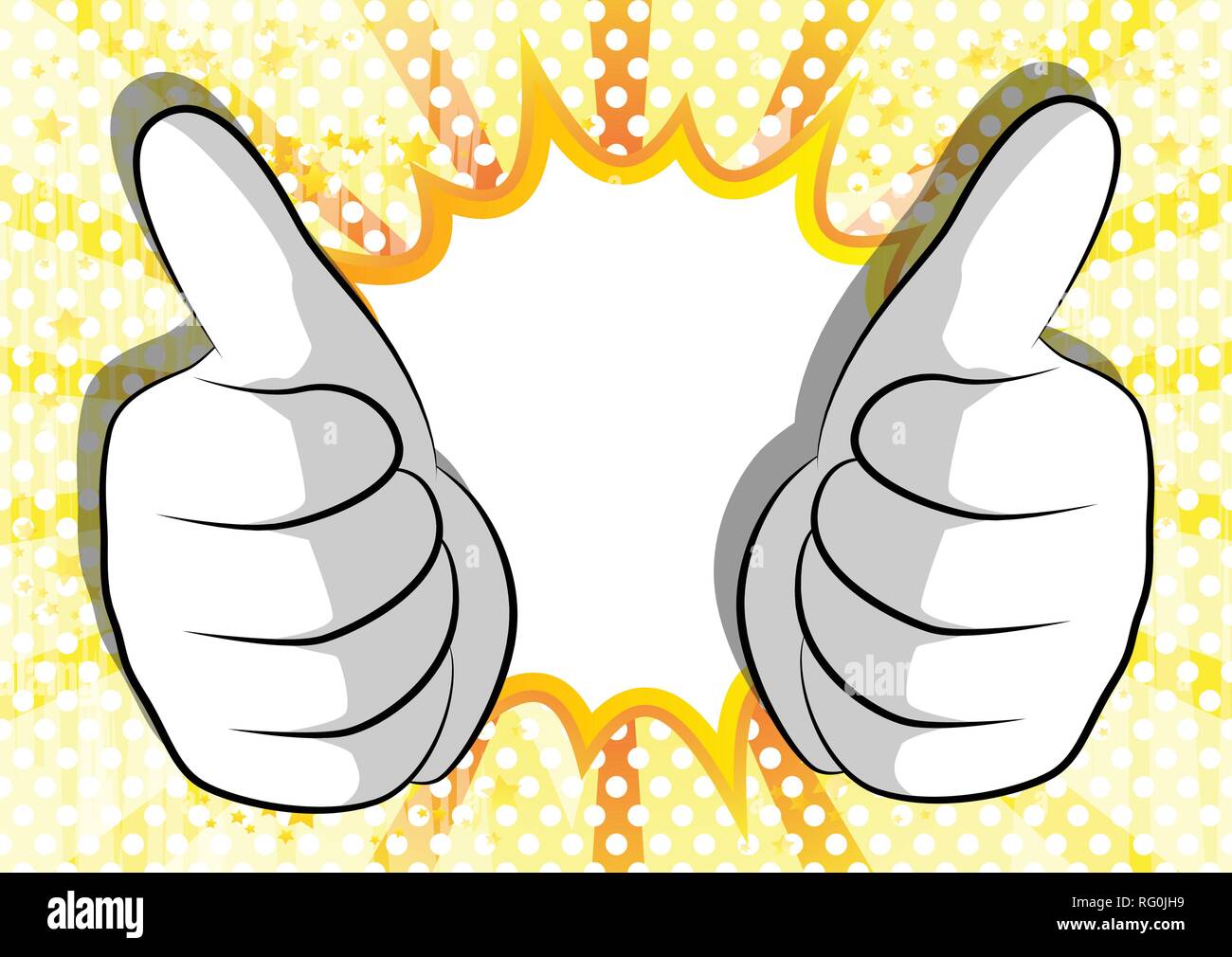 Cartoon Thumbs Up Hand Royalty Free Vector Image Images