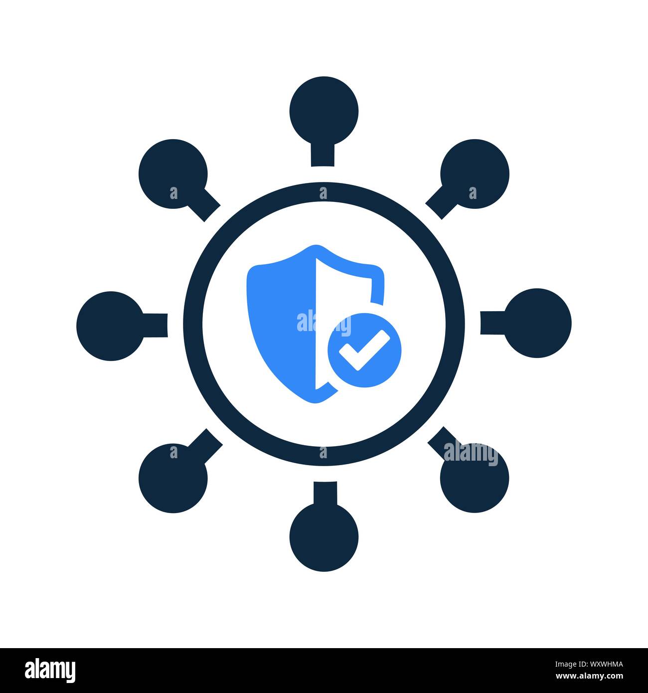 Internet protection, network security icon Stock Vector