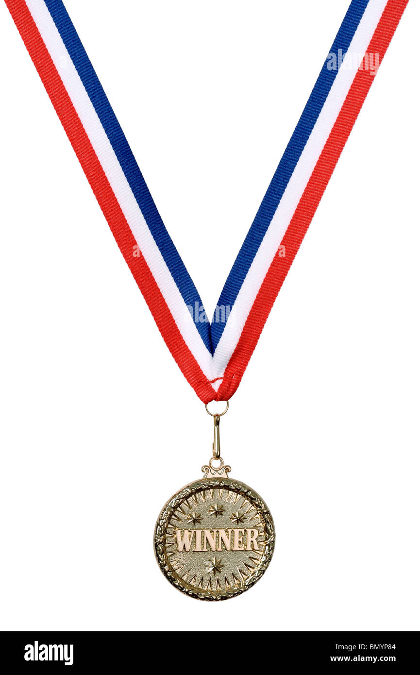 Gewinner-Goldmedaille Stockfoto