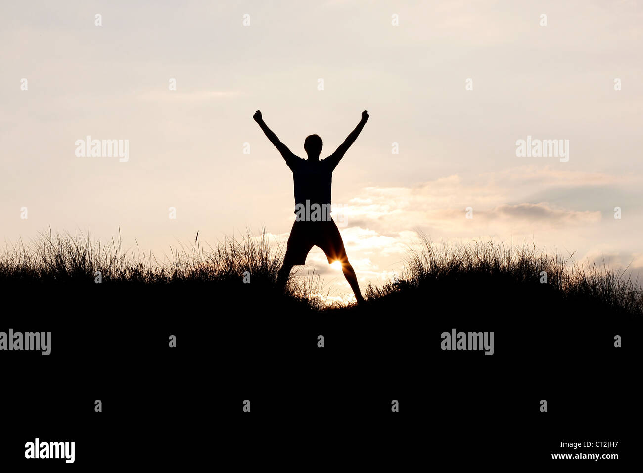 Ein Mann mit Erfolg Stockfoto