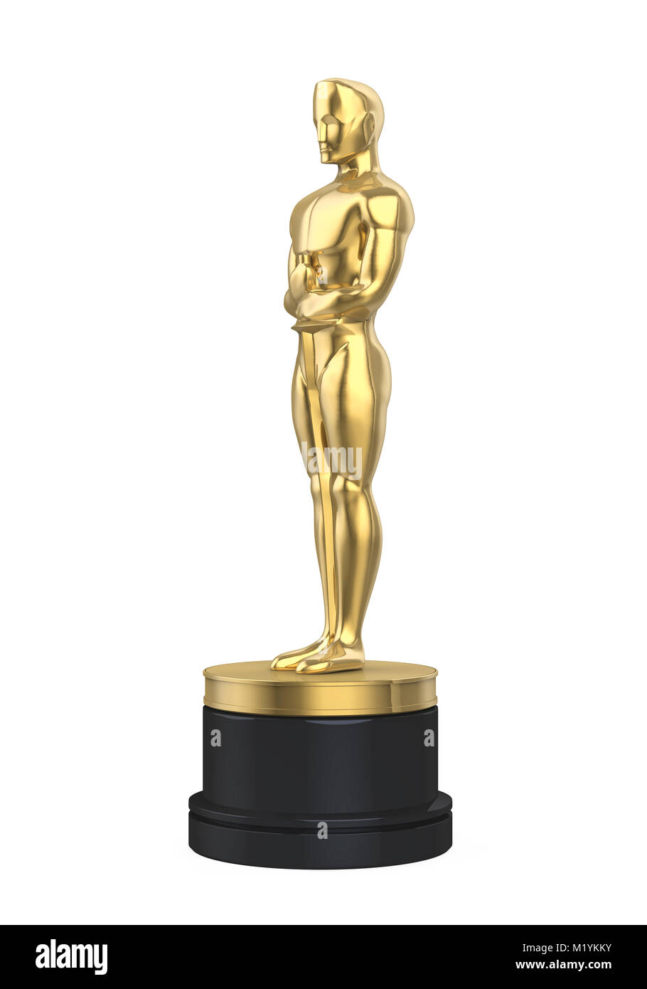 Statuette Oscar Isolated Banque D'Images