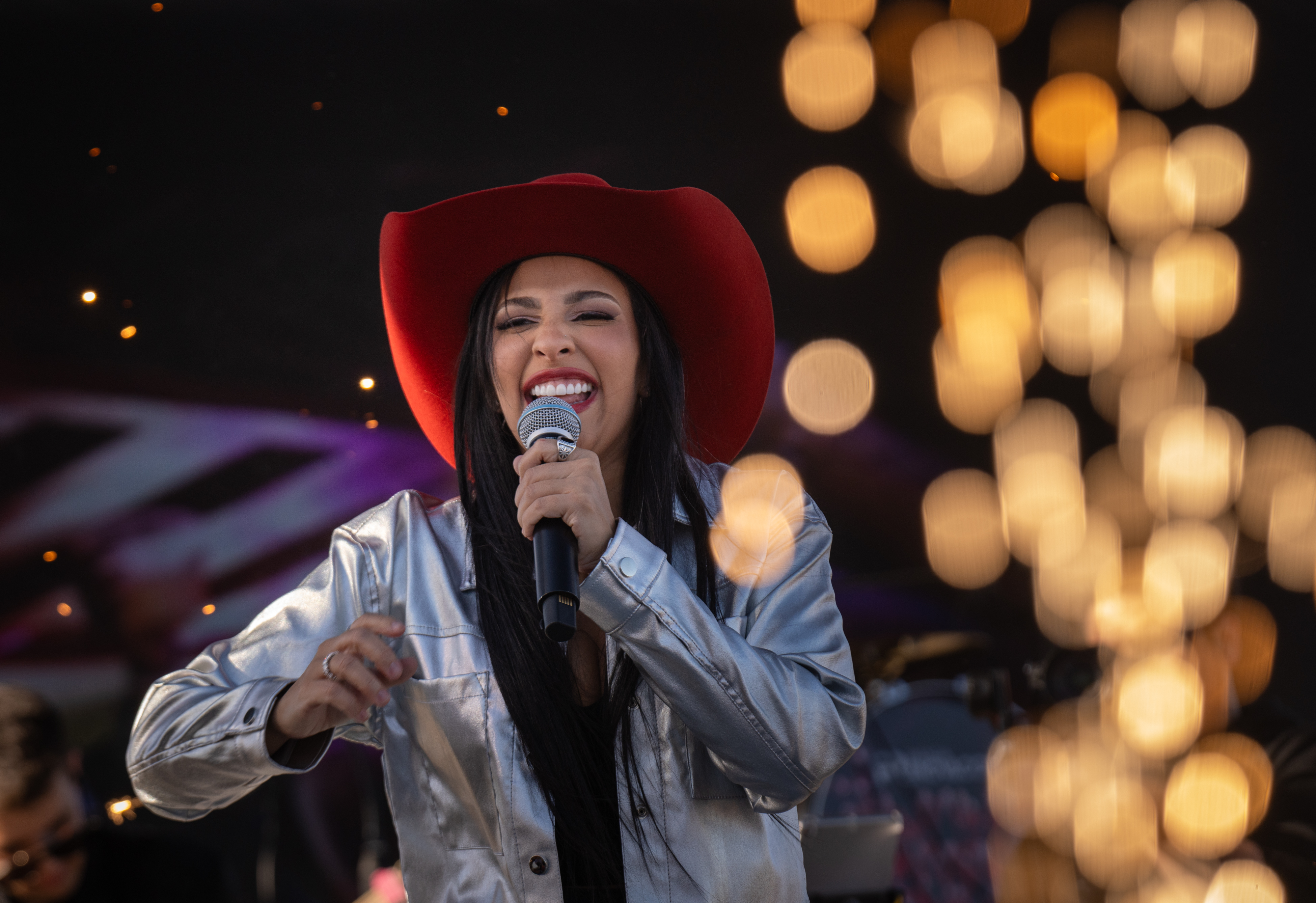 Mariel Colon, aka "La Abogada", performing at the Ranchela Music Fest in Tracy on Saturday, April 20th, 2024.