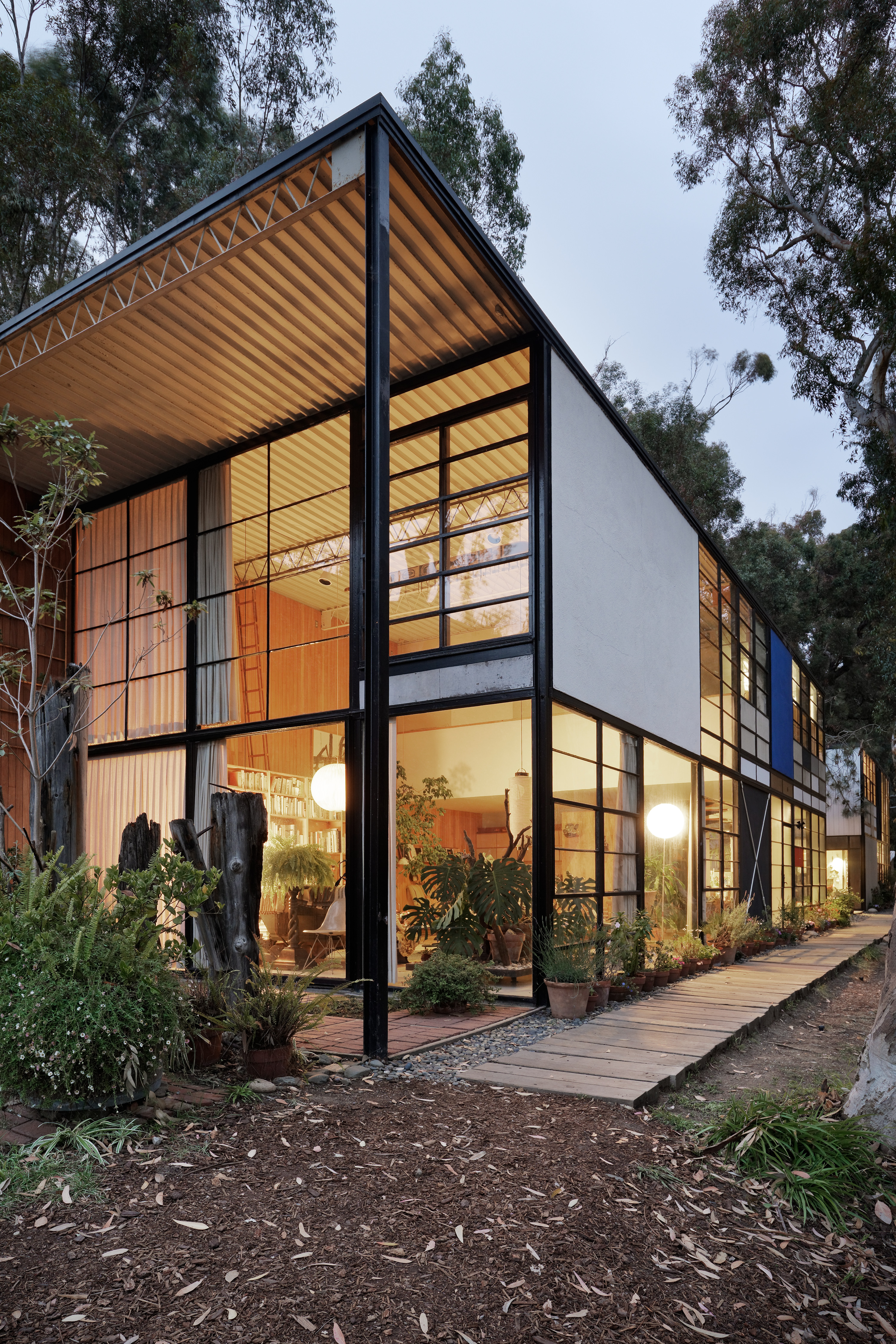 A view of the Eames House.