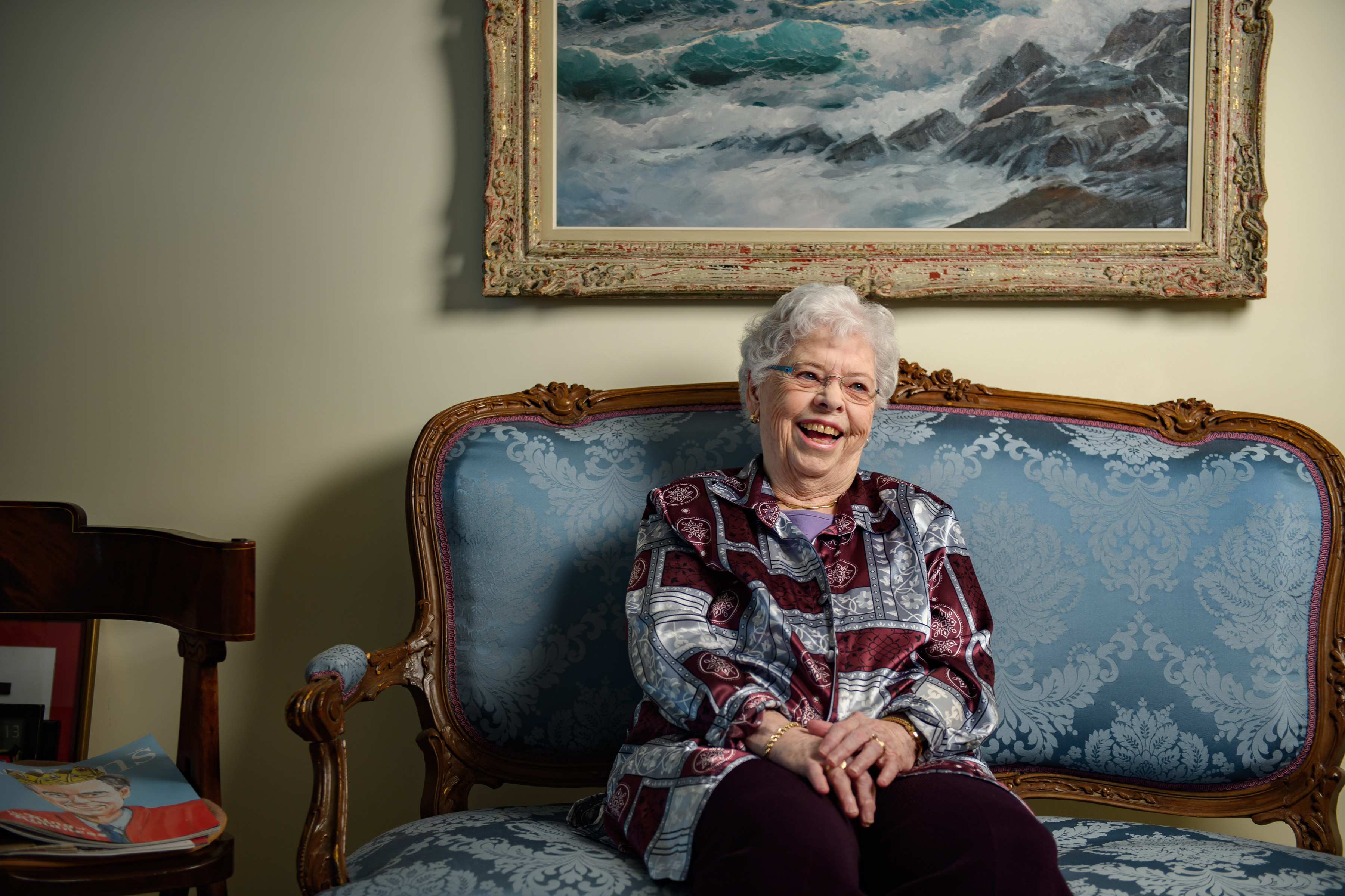 Joanne Rogers, wife of the late Fred Rogers, in her home in Pittsburgh in November.