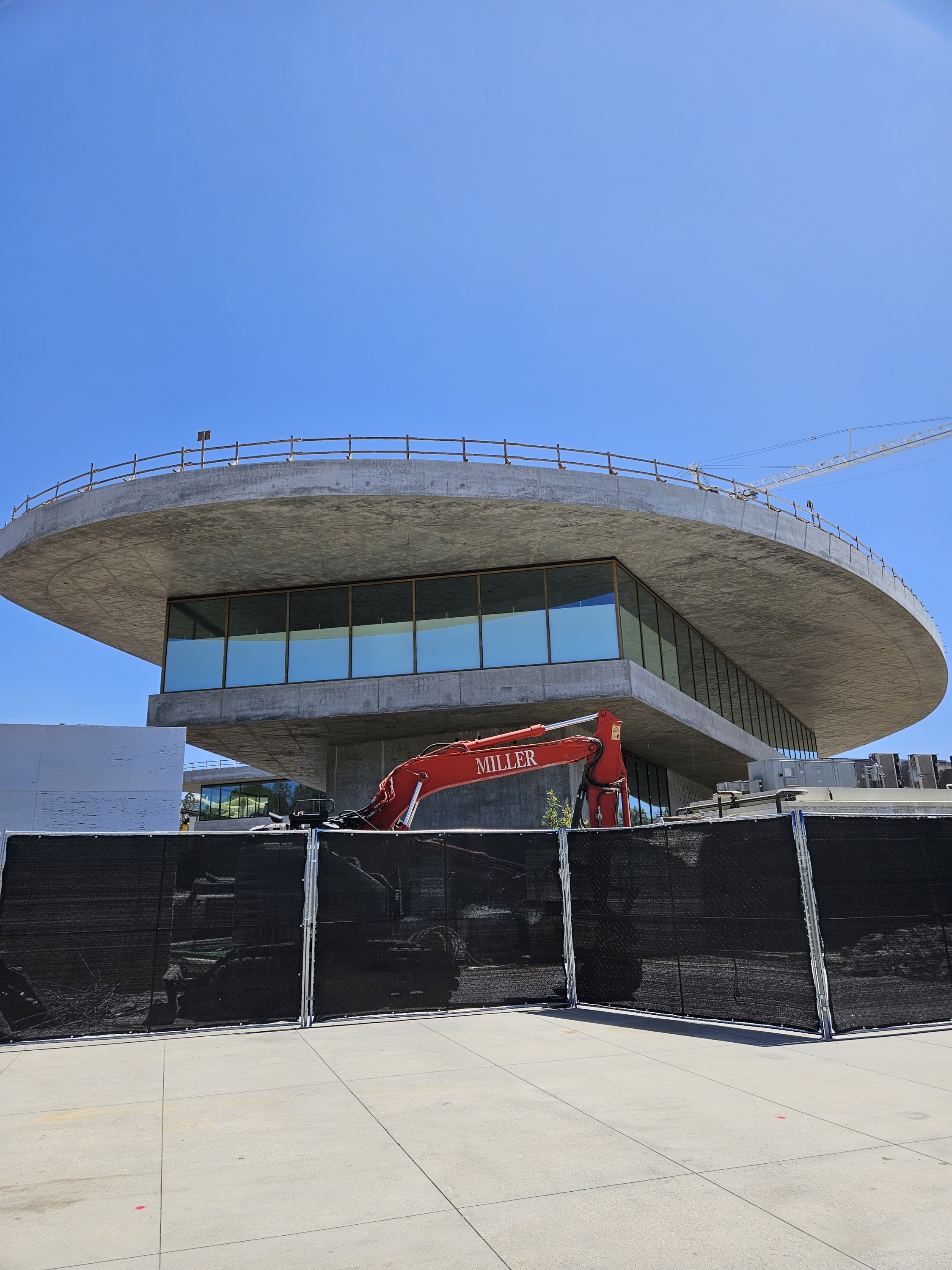 Construction of the David Geffen Galleries, seen here in mid-August, is scheduled for December completion