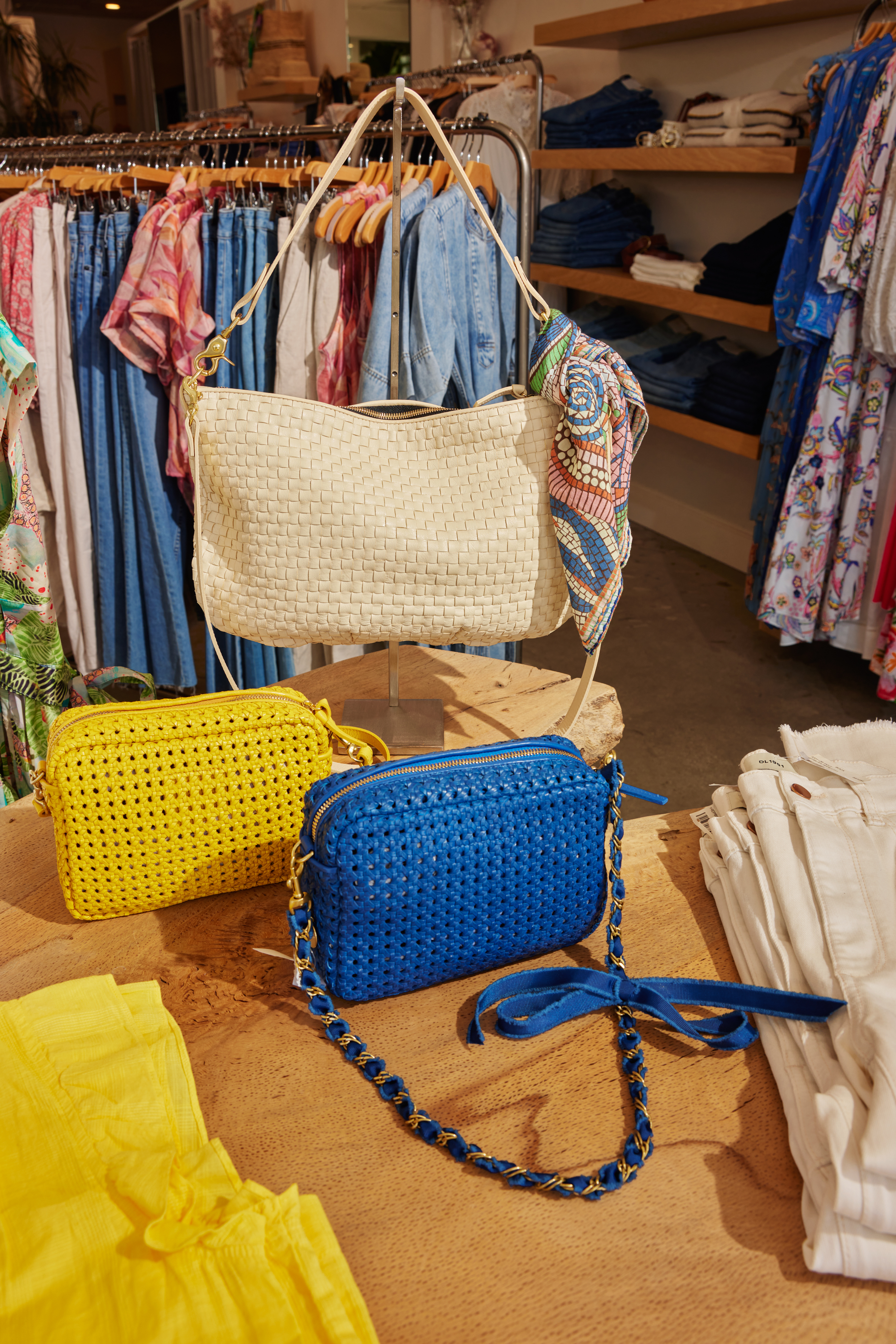 Purses and other items on display at BOCA in Pacific Palisades.