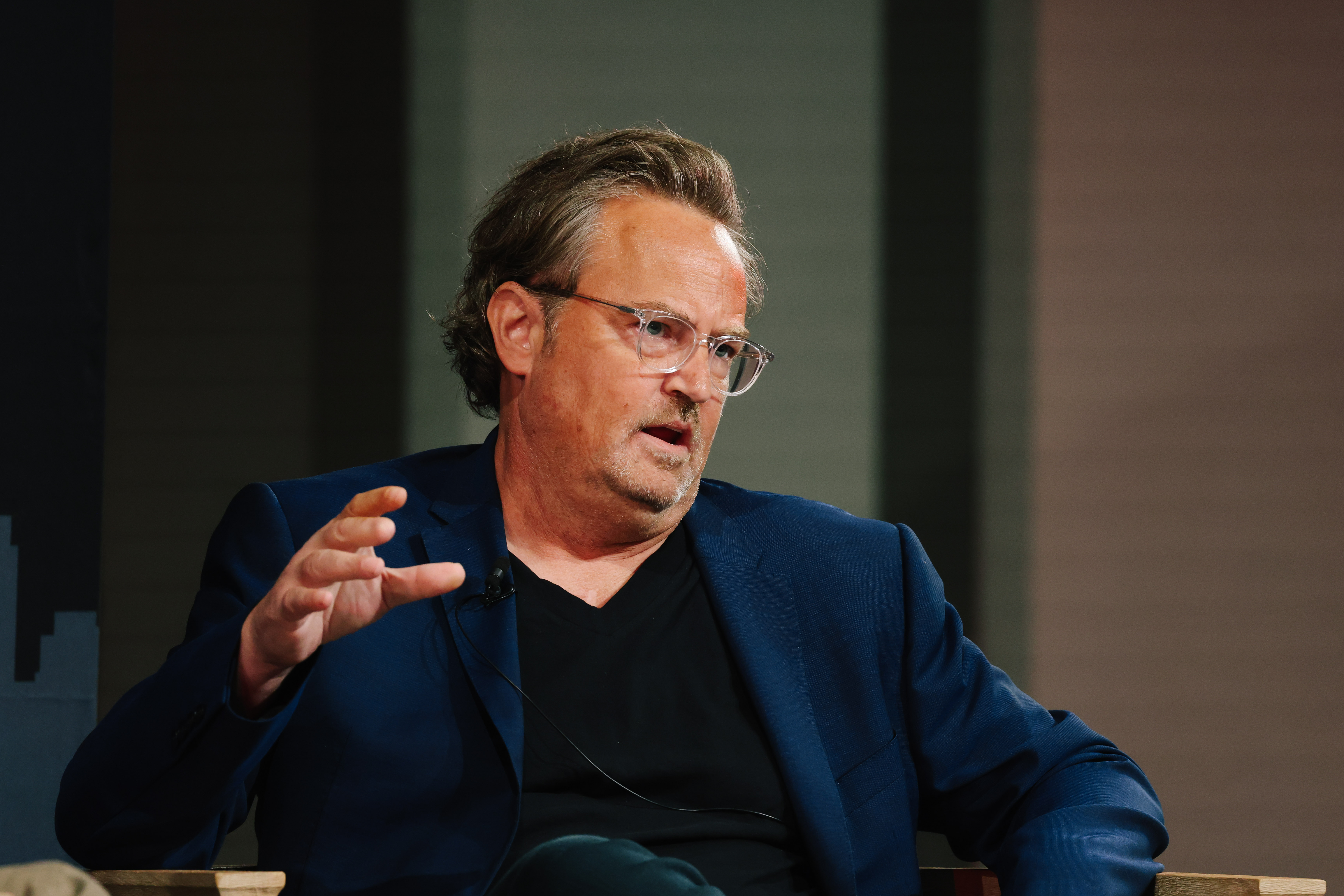 Los Angeles, CA - April 22: New York Times bestselling author Matthew Perry speaks about his book with Matt Brennan during the 28th Annual Los Angeles Times Festival of Books at the University of Southern California on Saturday, April 22, 2023 in Los Angeles, CA. (Dania Maxwell / Los Angeles Times).