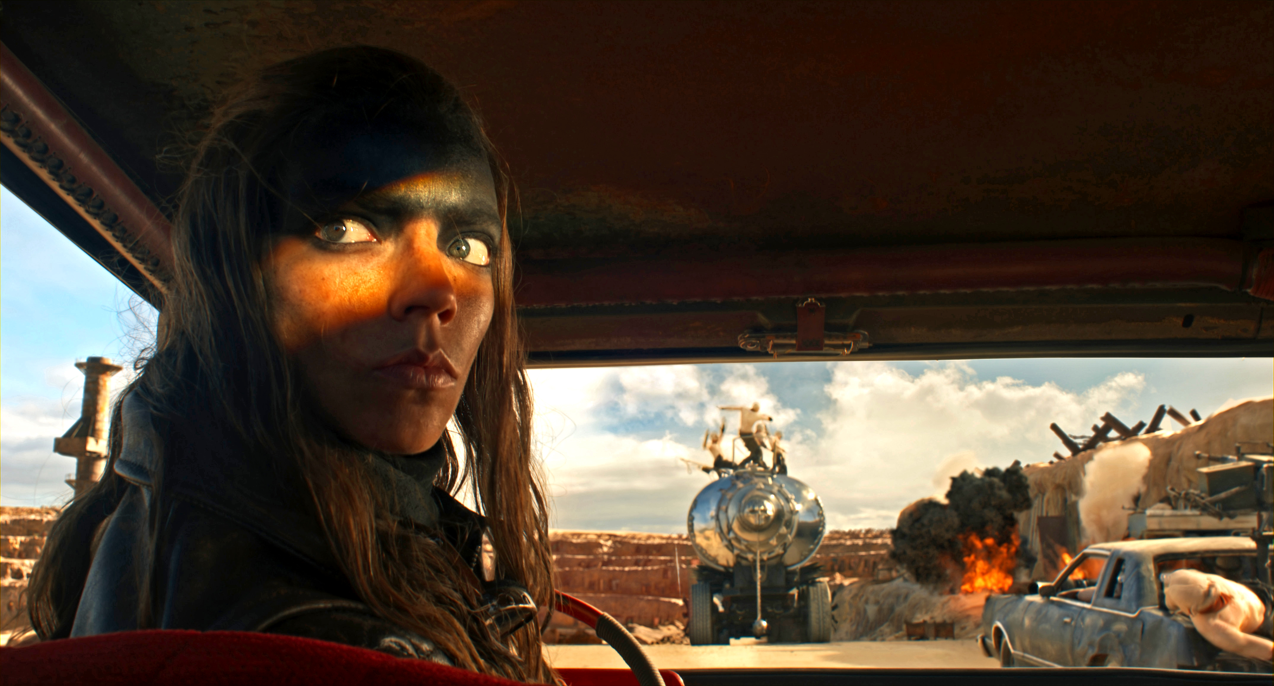 Anya Taylor-Joy in Warner Bros. Pictures' and Village Roadshow Pictures' action adventure "FURIOSA: A MAD MAX SAGA," a Warner Bros. Pictures release.