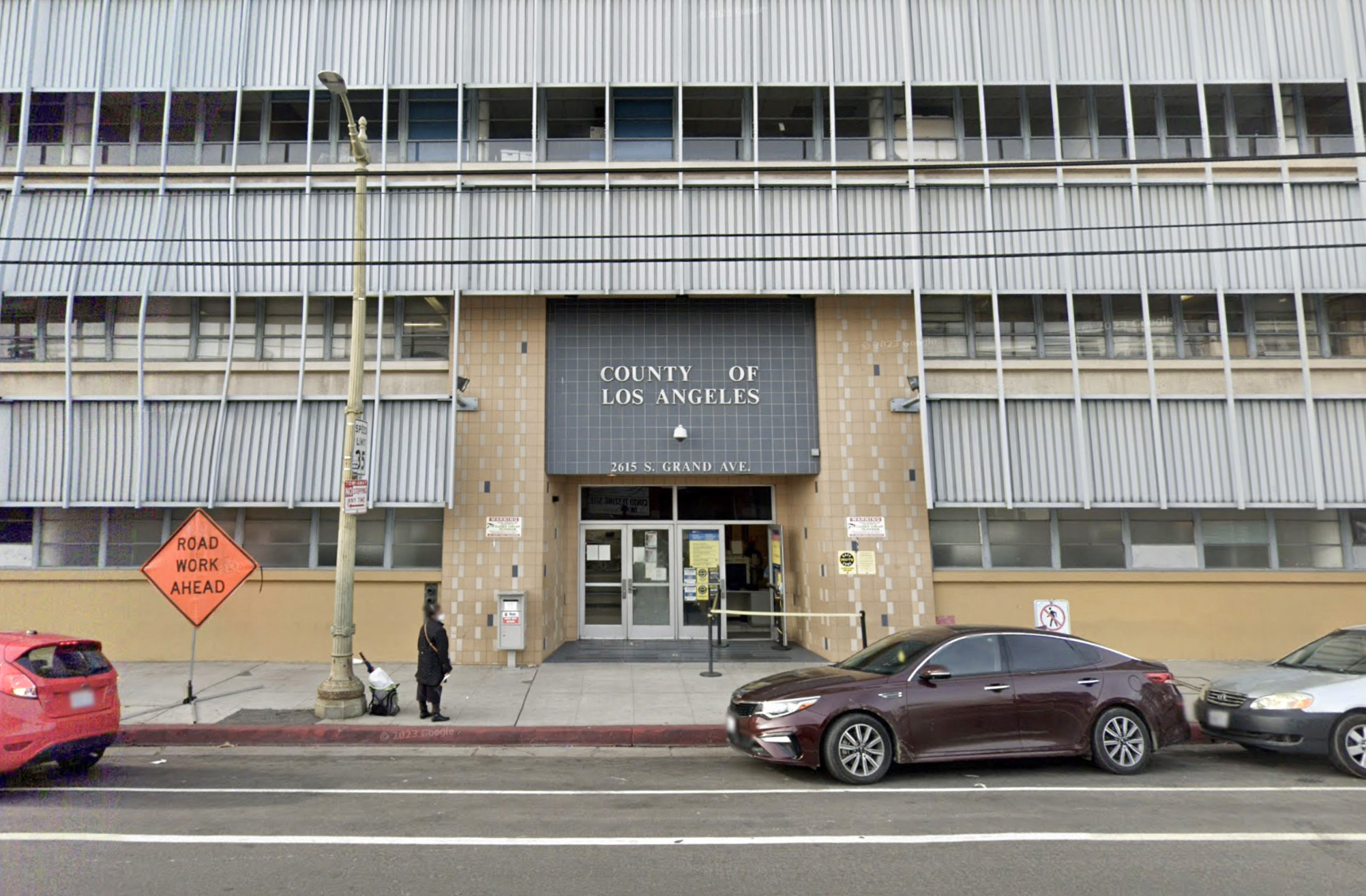 Los Angeles County Dept. of Public Health at 2615 S Grand Ave #500, in Los Angeles.
