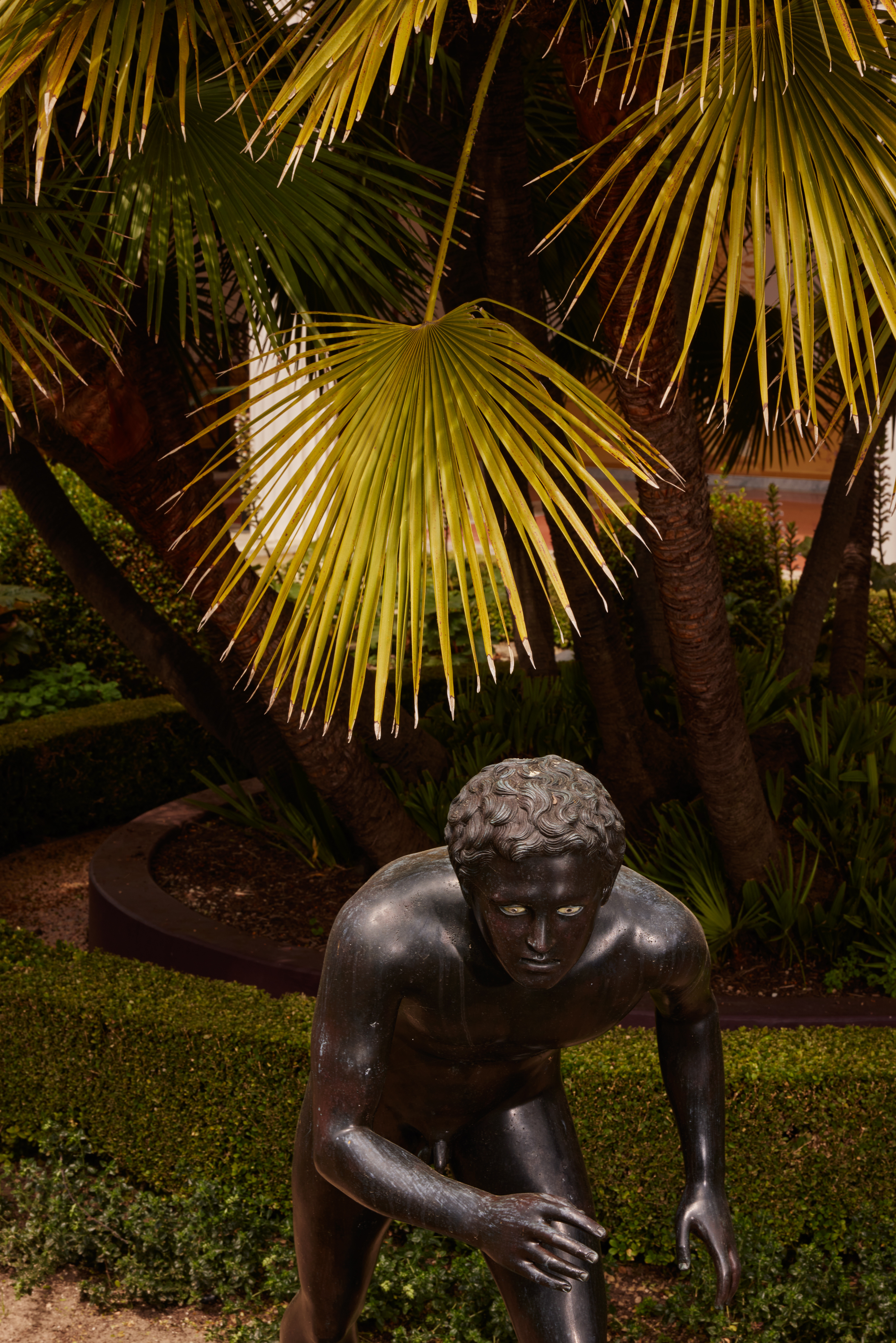 Statues on the grounds of the Getty Villa in Pacific Palisades.