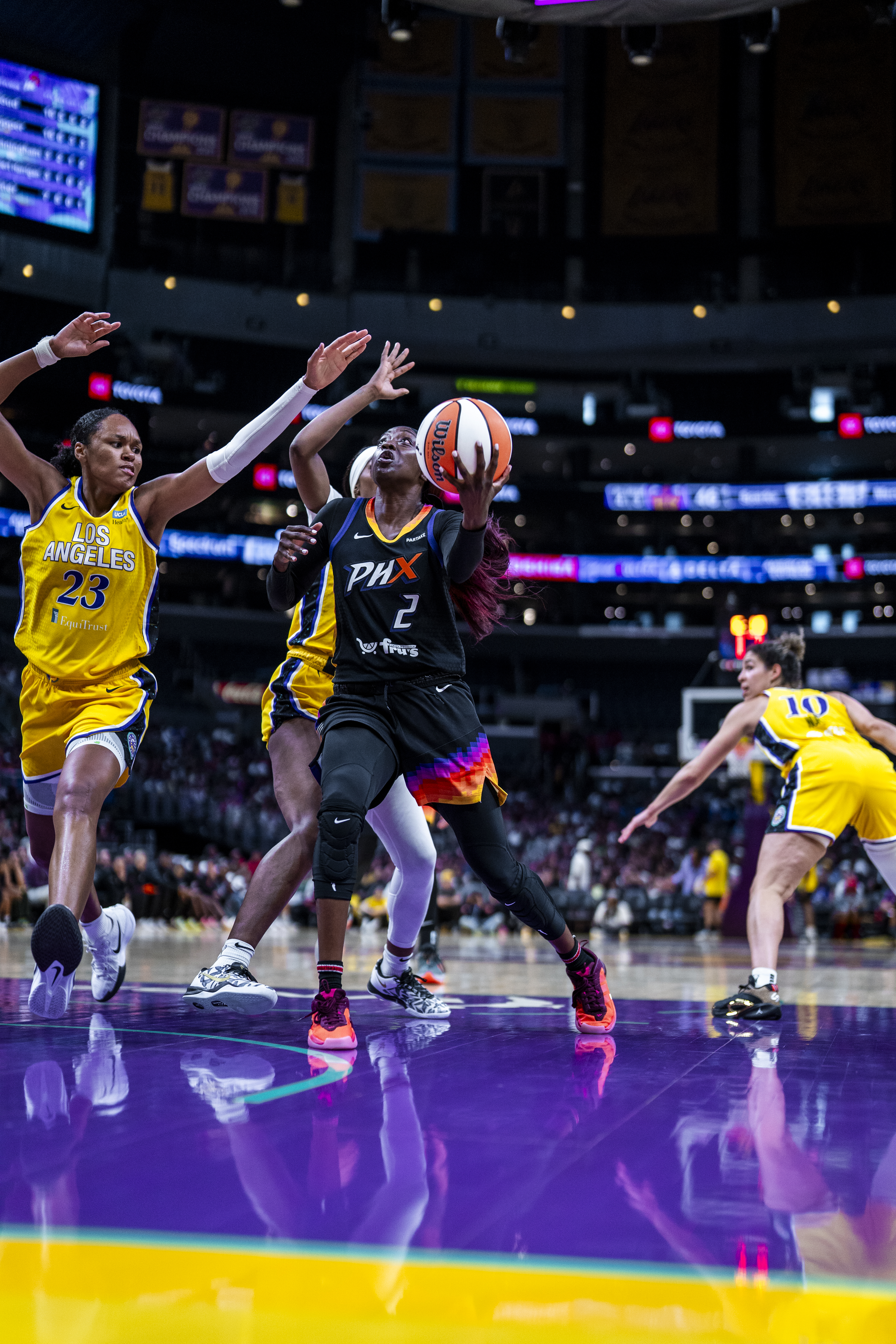 LOS ANGELES, CA - JULY 7: Kahleah Copper #2 of the Phoenix Mercury drives to the basket.