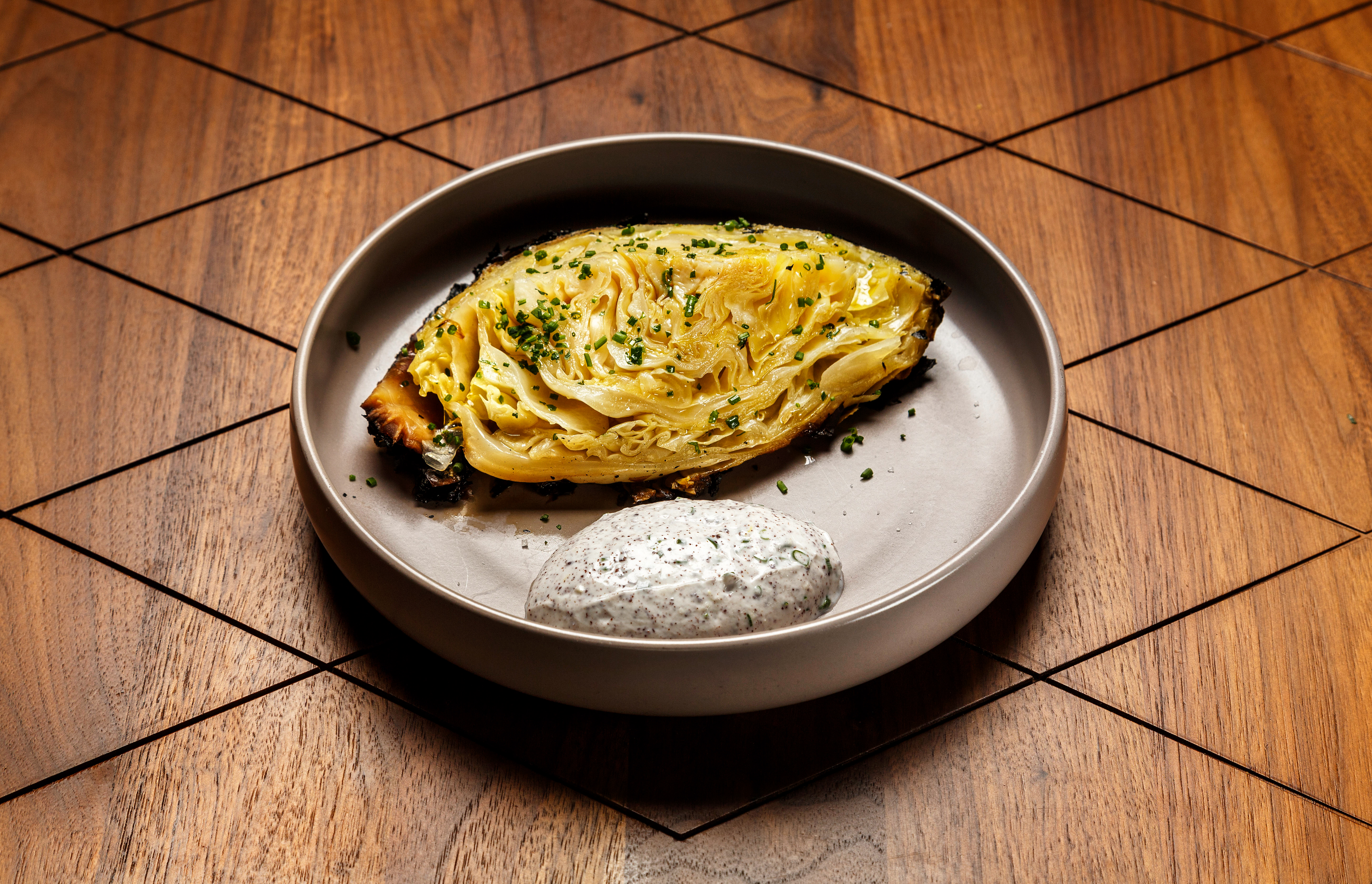 VENICE - CA - FEBRUARY 18, 2016 - Baked Cabbage served at Charcoal Venice restaurant, February 18, 2016. (Ricardo DeAratanha/Los Angeles Times)