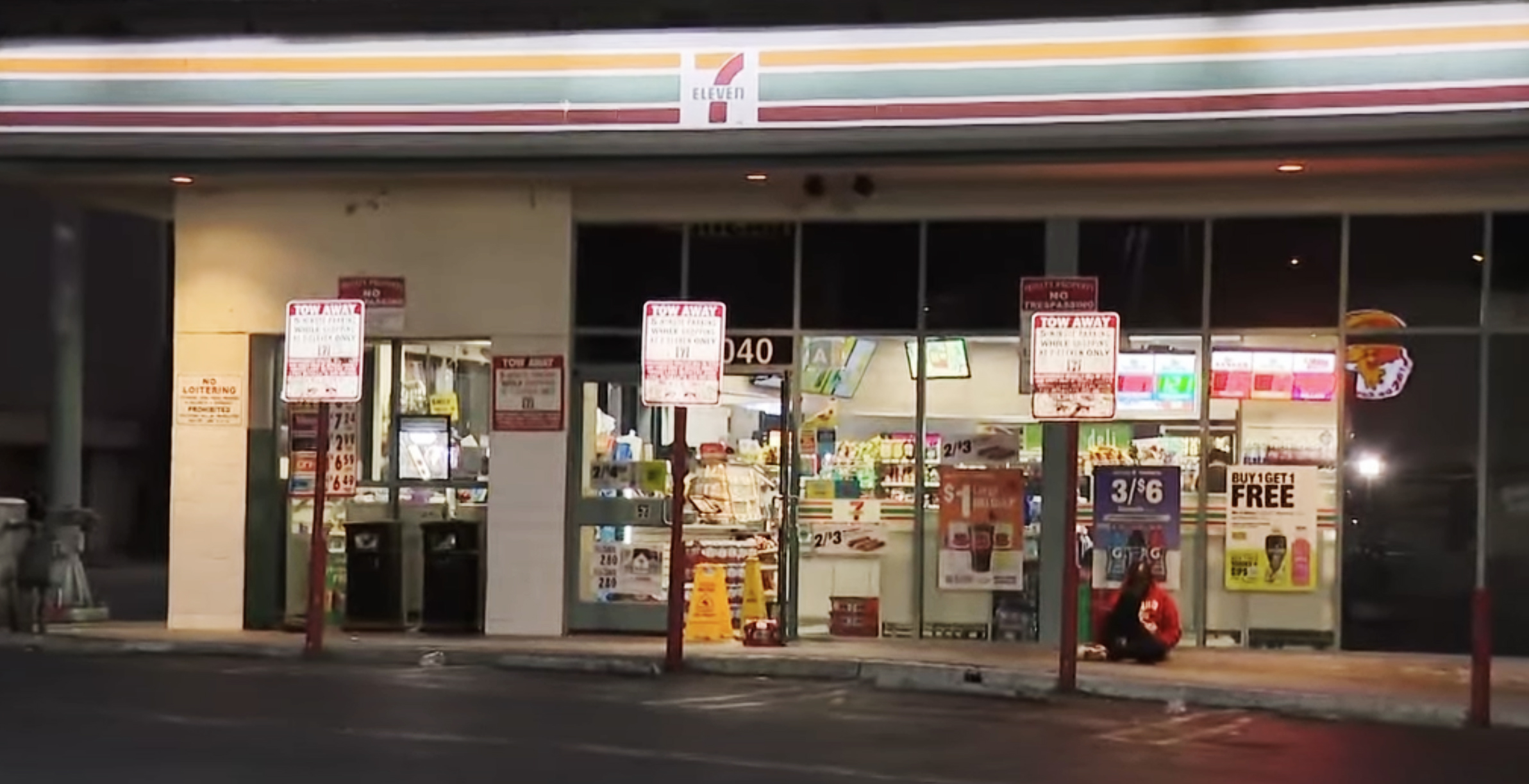 A group of 20-25 individuals on bikes performed a smash-and-grab robbery on a Hollywood 7-Eleven store on Friday night, and then the same thing happened at another nearby store, according to authorities. The first hit was reported at 8:02 p.m. at a 7-Eleven store on 7040 West Sunset Boulevard, according to the Los Angeles Police Department.