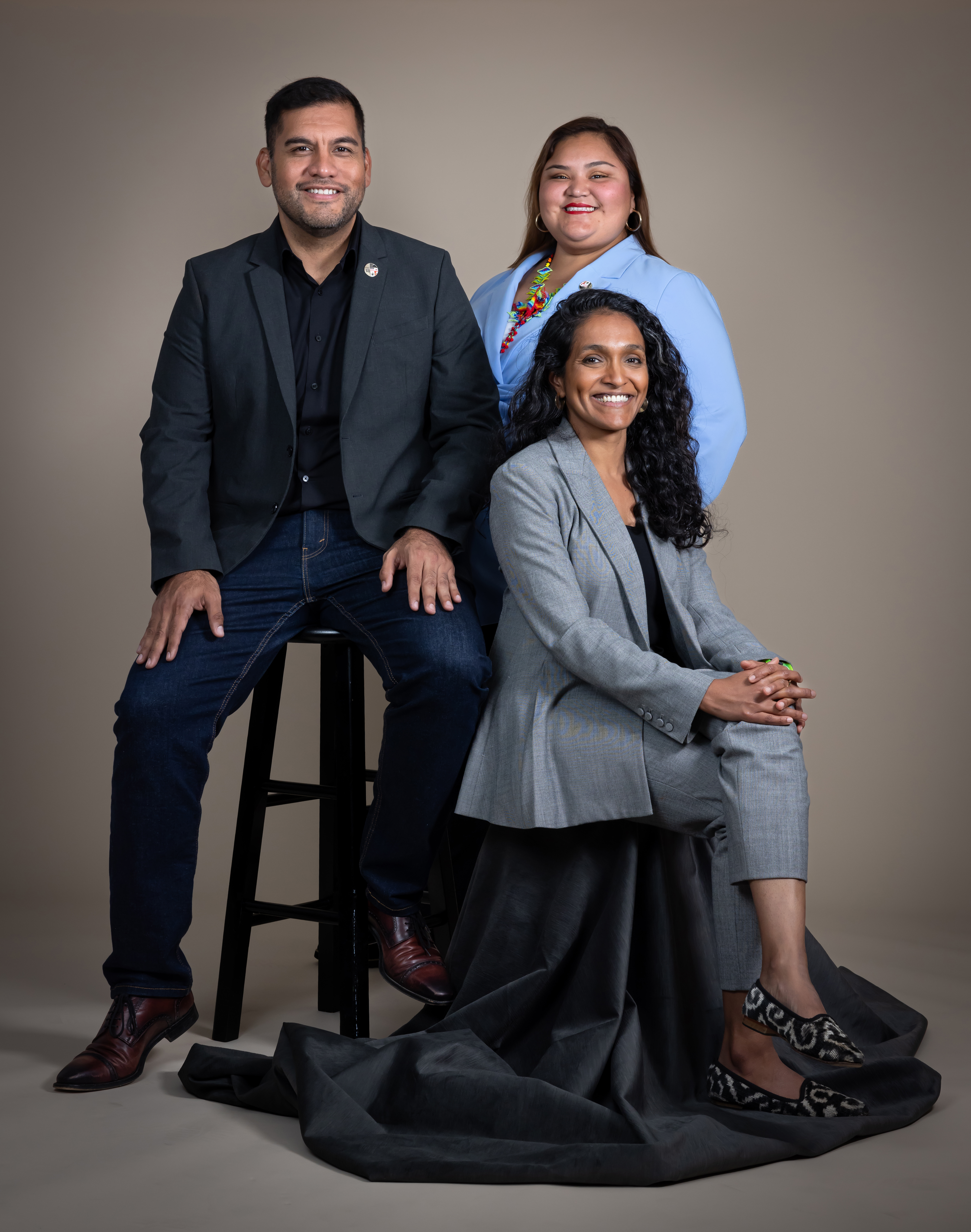 Image of Los Angeles City Councilmembers Hugo Soto-Martinez, Eunisses Hernandez, and Nithya Raman