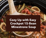 Cozy Up with Easy Crockpot 15-Bean Minestrone Soup