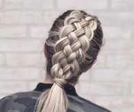 Double french braid hairstyle