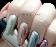 Holographic stiletto nails