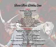 Horror Movie Drinking Game