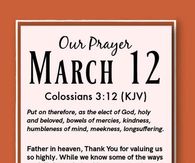 Our Prayer March 12