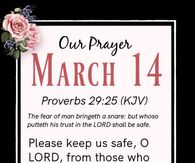 Our Prayer For March 14