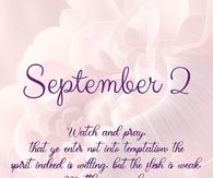 Watch And Pray, September 2