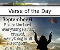 Verse Of The Day For September 6