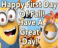 Minion's Happy First Day Of Fall Quote