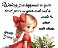 Wishing you happiness in your heart, peace in your soul and a smile to share with others. Happy Friday!