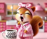 Girly Squirrel - Good Morning