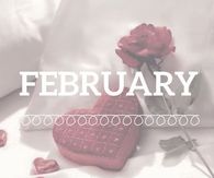 February Quote With Rose And Heart Pillow