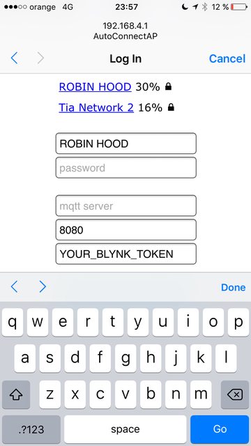 ESP8266 WiFi Captive Portal Configuration