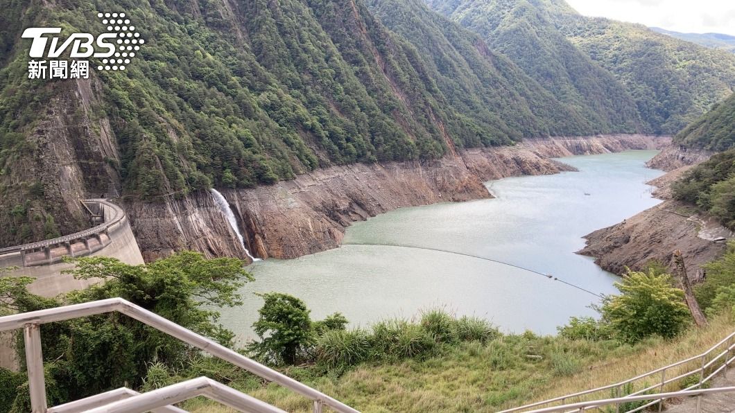 德基水庫水位持續上升。（圖／中央社）