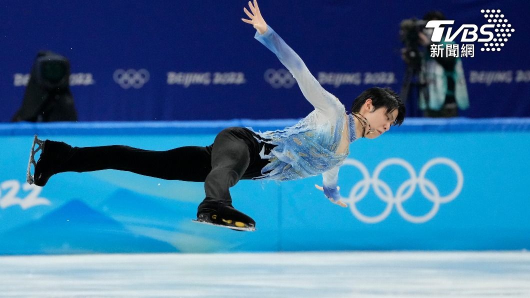 羽生結弦一次後內四周跳嚴重失手。（圖／達志影像路透社）