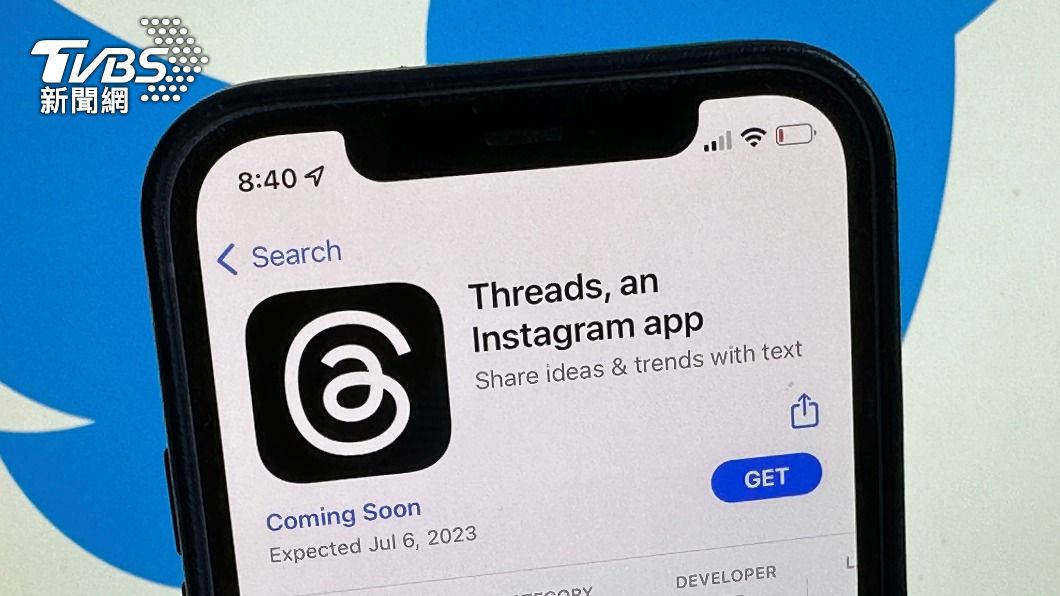 Meta新應用程式「Threads」上架18小時就獲得3000萬以上註冊量。（圖／達志影像美聯社）