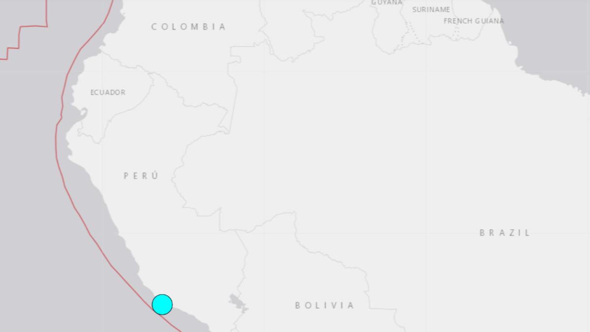秘魯沿海發生7.2強震。（圖／翻攝自USGS）