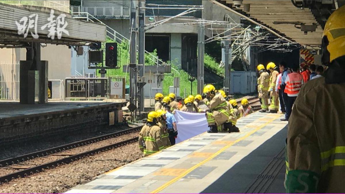 香港城市大學教授李衍樺跳軌當場身亡。（圖／明報新聞網提供）