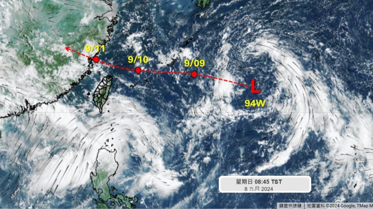 受到低壓影響，台灣整體天氣不穩。（圖／翻攝臉書天氣職人-吳聖宇）