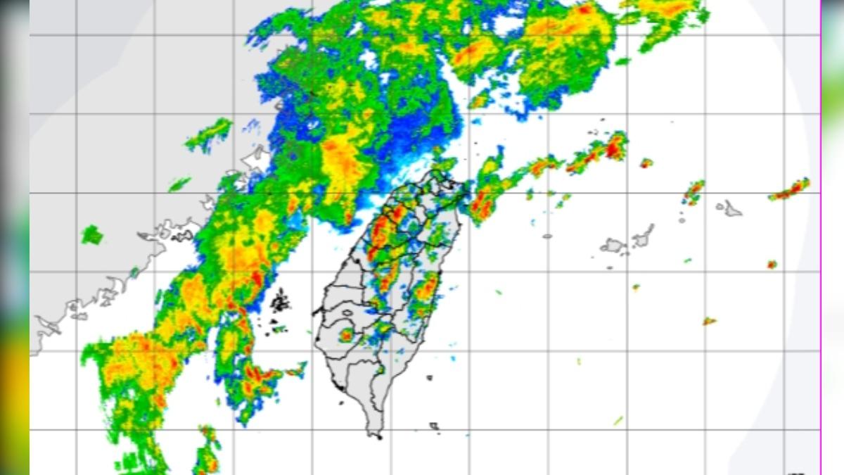 雷達回波圖。（圖／中央氣象署）