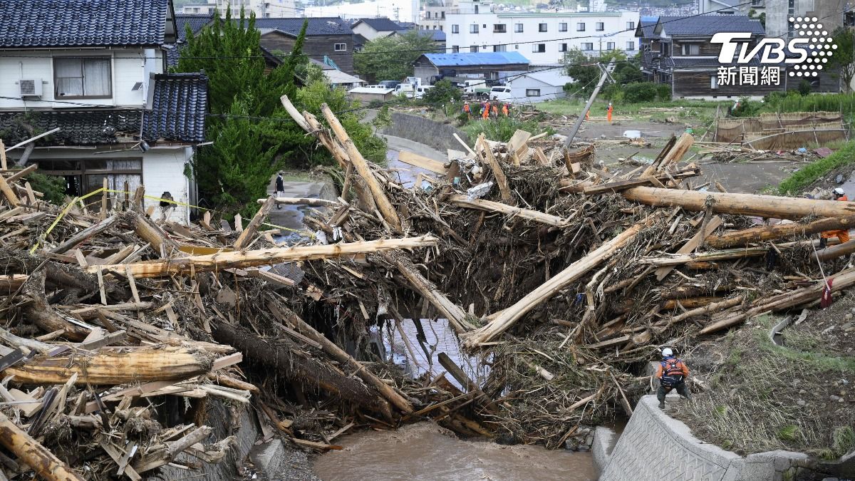 日本石川縣暴雨引發洪災。（圖／達志影像路透社） 