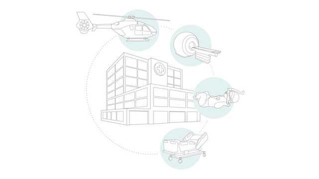 illustration of different area of use for Hamilton Medical mechanical ventilators