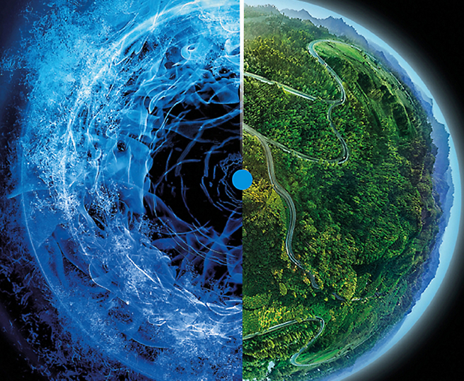 Uma comparação de um planeta