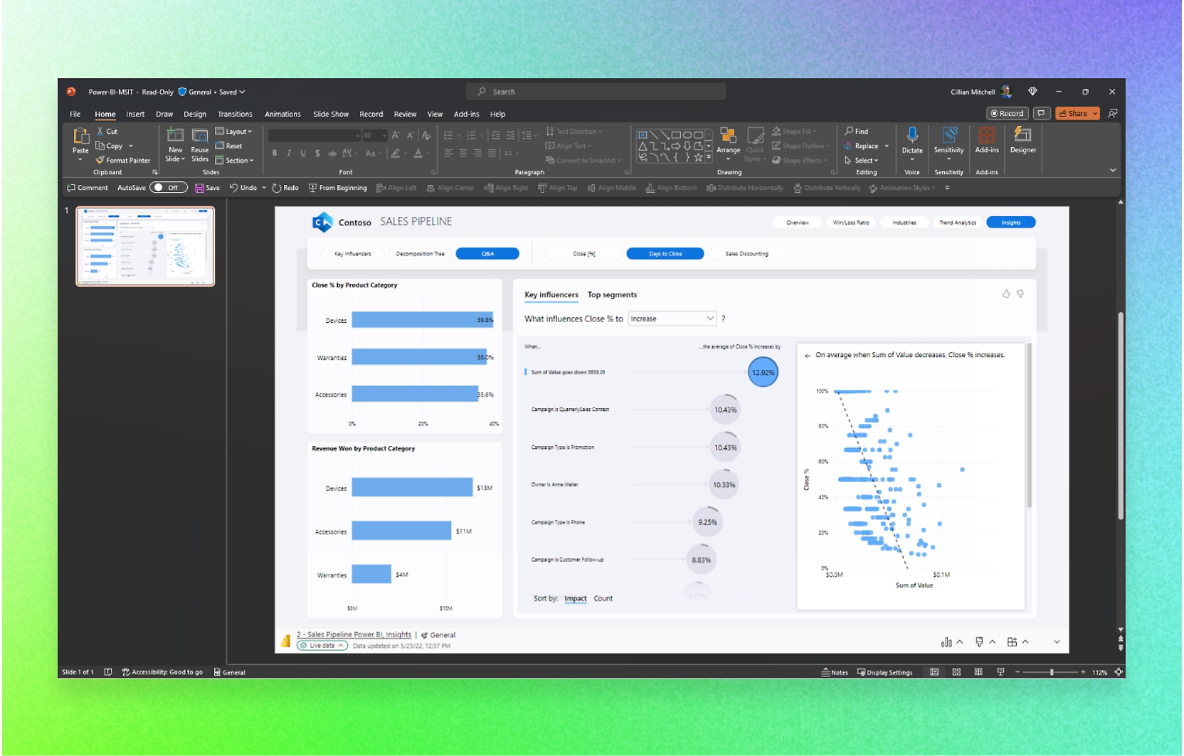 Azure portal with a popup to create a shortcut.