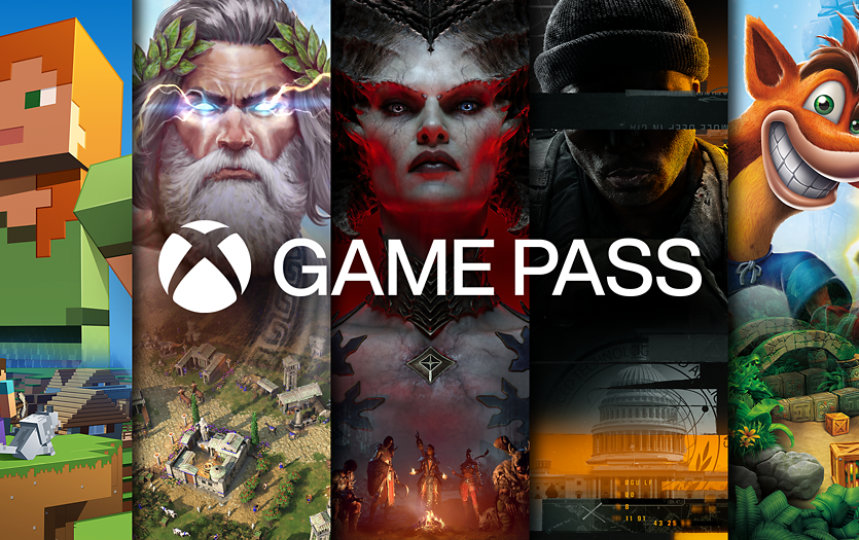 מגוון משחקים זמינים עם Xbox Game Pass.