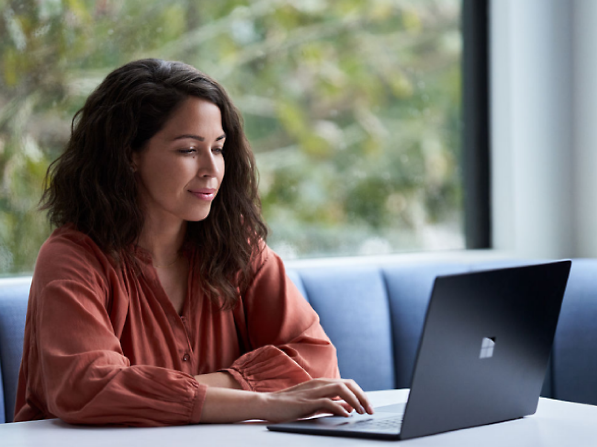 A person working on a computer